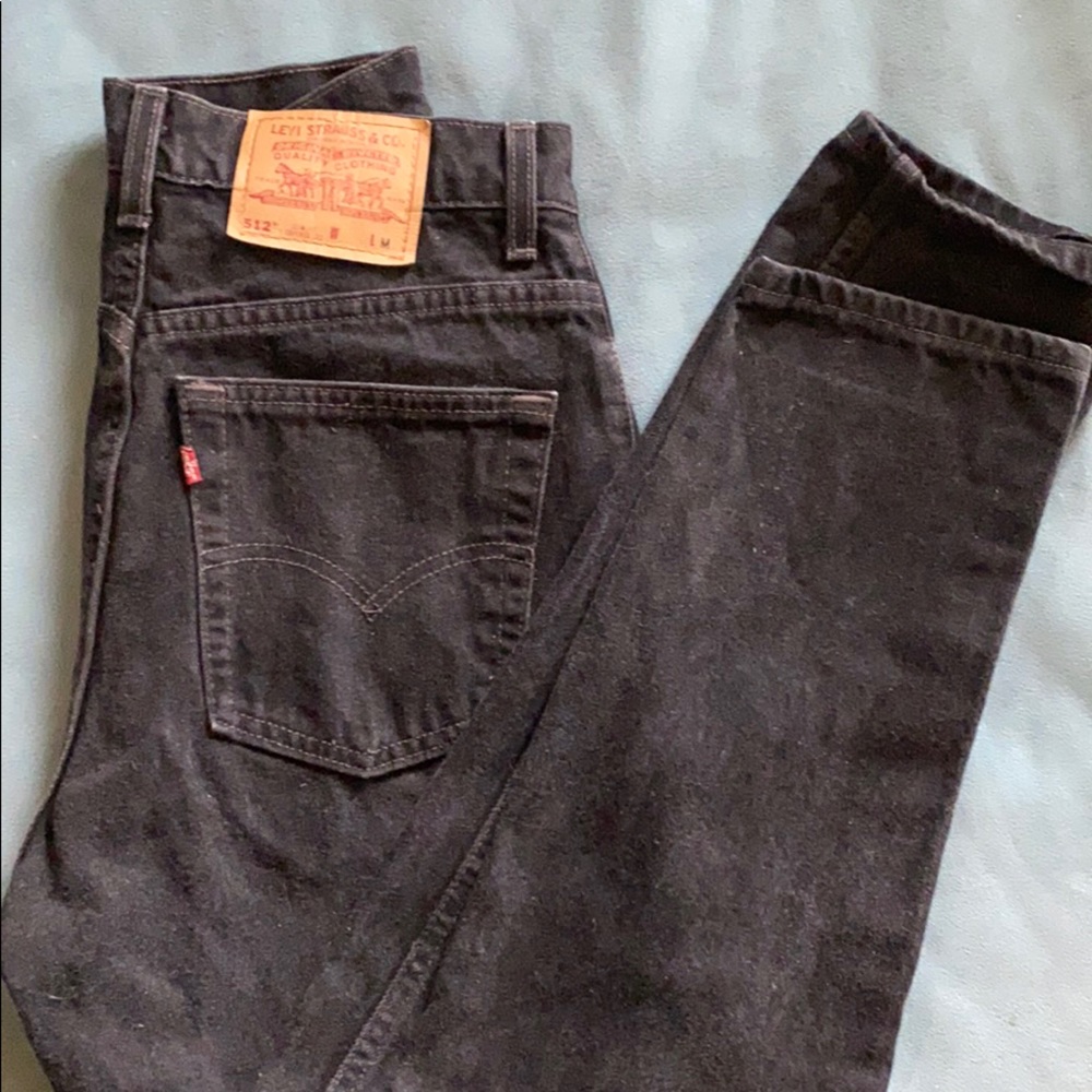 612 Levis Vintage high-waisted black denim jeans